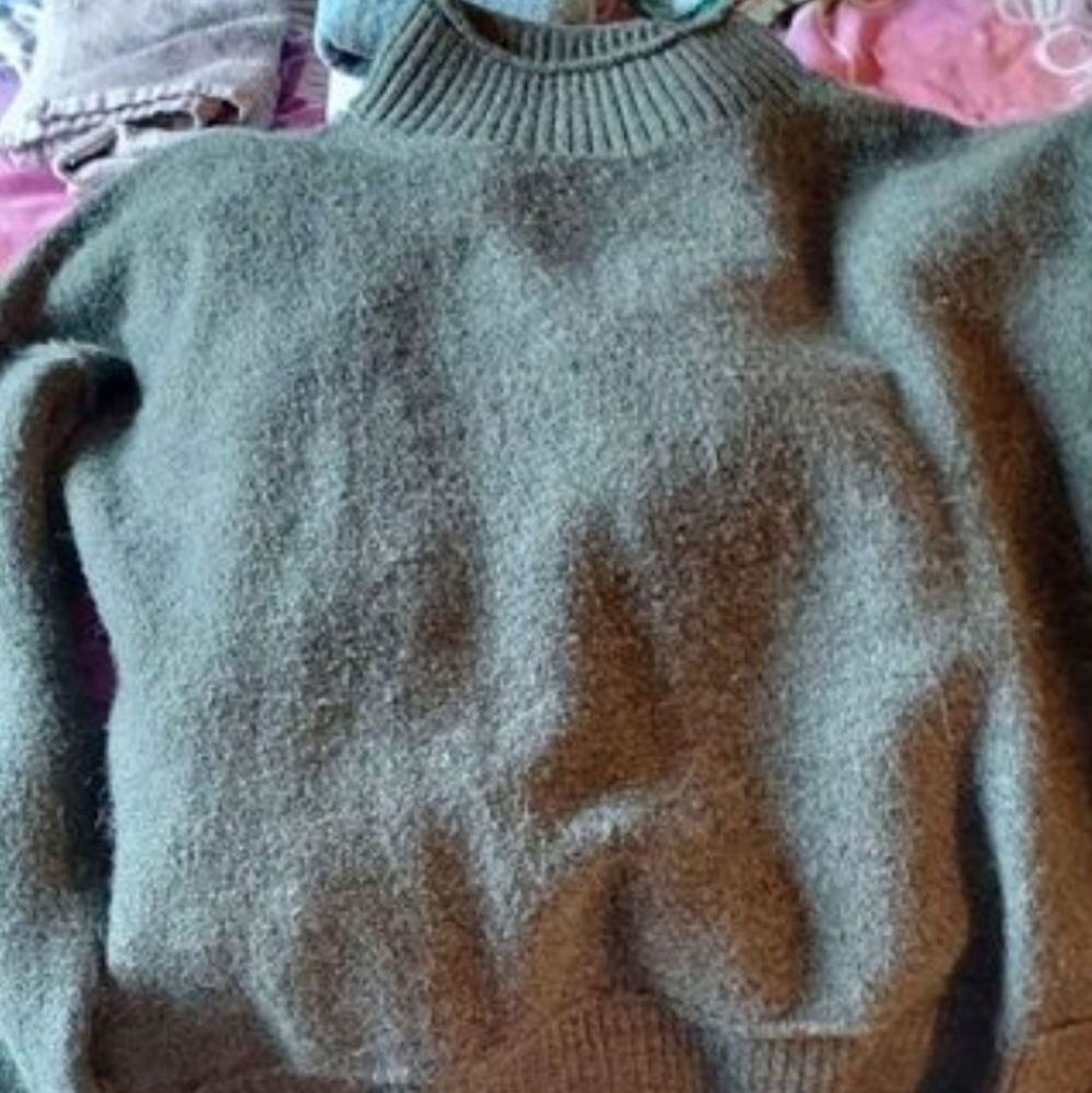 Green Knit Turtle neck
